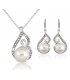SET444 - Pearl necklace earrings set 